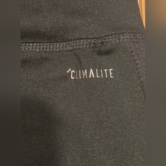 NWOT Adidas Black Leggings with White Logo - Picture 8 of 8